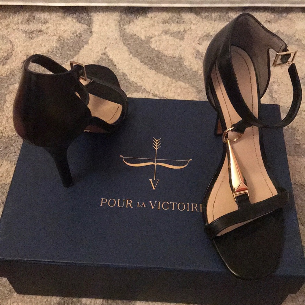 Black open toe heels